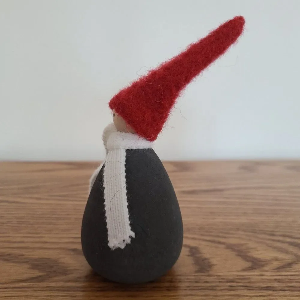 Handmade Sweden Larssons Tra Wood Christmas Gray Tomte Santa Elf Figurine Felix